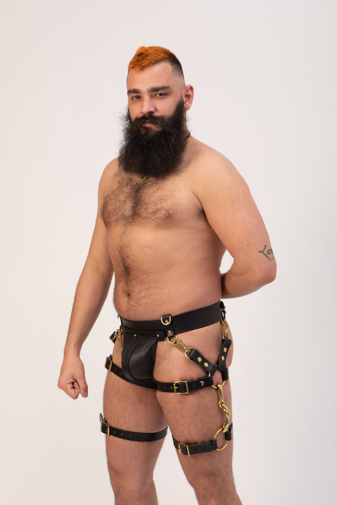 Thong and Leg Harness Bundle  | Leather