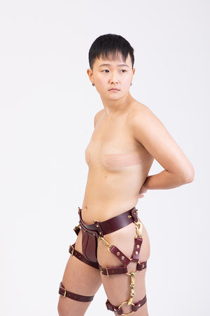 
                  
                    Load image into Gallery viewer, Thong and Leg Harness Bundle  | Leather
                  
                