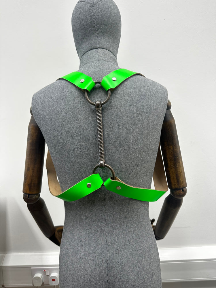 SAMPLE SALE - FLO GREEN LEATHER HARNESS