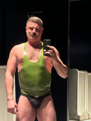 
                  
                    Load image into Gallery viewer, Green latex gym vest - large
                  
                