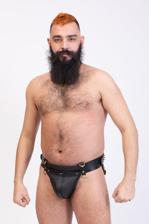 
                  
                    Load image into Gallery viewer, Peach | Leather Jockstrap
                  
                