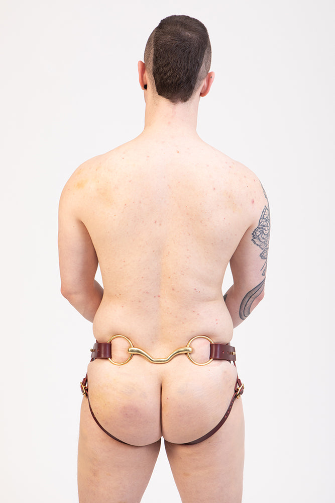 
                  
                    Load image into Gallery viewer, Peach | Leather Jockstrap
                  
                