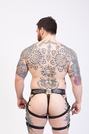 
                  
                    Load image into Gallery viewer, Thong and Leg Harness Bundle  | Leather
                  
                