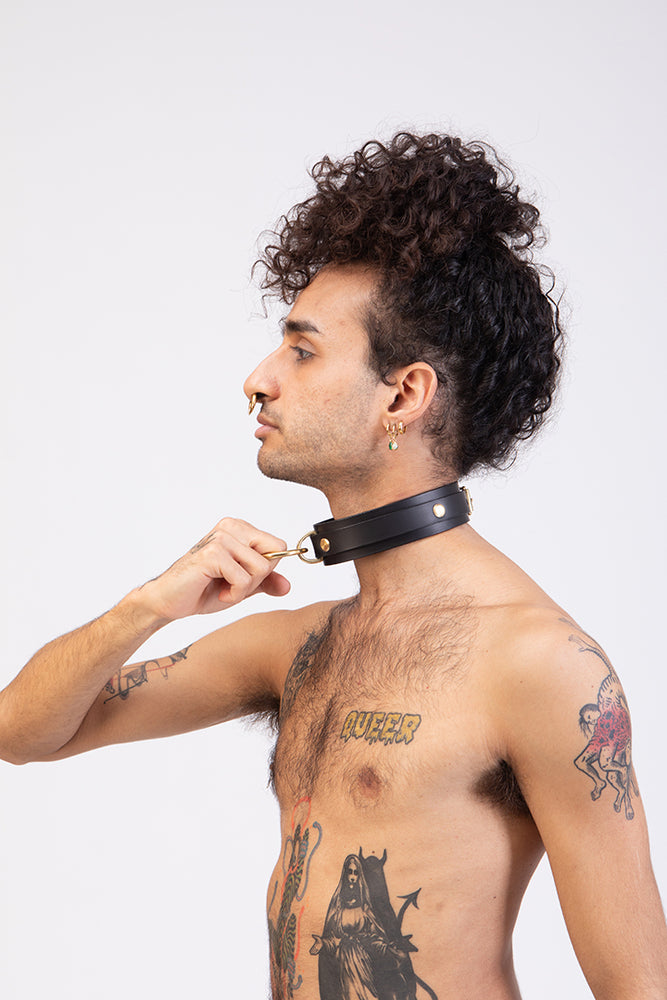 
                  
                    Load image into Gallery viewer, Collar | Buckle Closure with Ring | Leather
                  
                