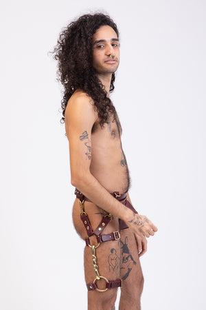 
                  
                    Load image into Gallery viewer, Thong and Leg Harness Bundle  | Leather
                  
                