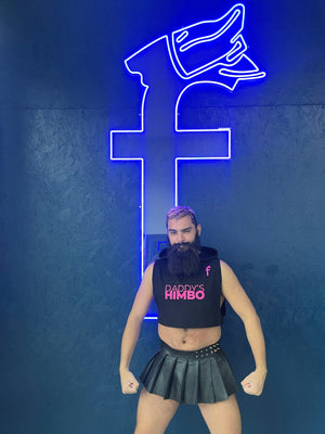 
                  
                    Load image into Gallery viewer, DADDY&amp;#39;s HIMBO | Sleeveless Hoodie | Sleeveless Cropped Hoodie| Black
                  
                