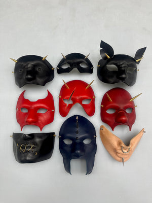 
                  
                    Load image into Gallery viewer, Leather face masks
                  
                