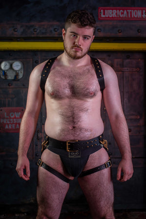 
                  
                    Load image into Gallery viewer, X Style | Leather Leg Harness With Belt
                  
                